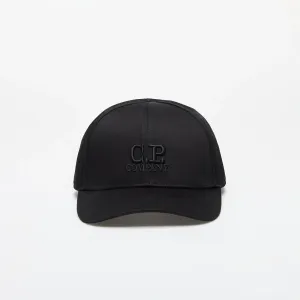 C.P. Company Gabardine Logo Cap Black