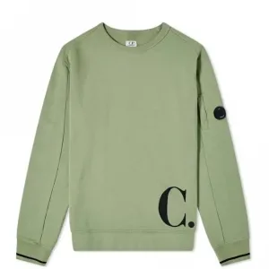 C.P Company Boys Goggle Sweater Green - 4Y GREEN