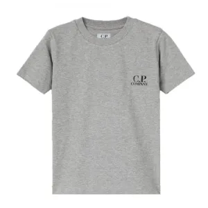 C.P Company Boys Cotton Logo T-shirt Grey - 10Y GREY