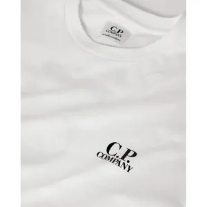 C.P Company Boys Cotton Logo T-shirt White - 14Y WHITE