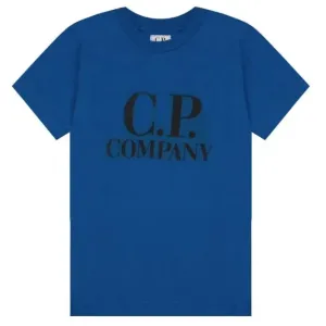 C.P Company Boys Google Graphic Logo T-shirt Blue - 10Y BLUE