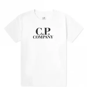 C.P Company Boys Google Graphic Logo T-shirt White - 10Y WHITE