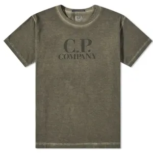 C.P Company Boys Jersey Logo T-shirt Green - 14Y GREEN