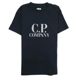 C.p Company Boys Logo Tshirt Navy - 10Y NAVY