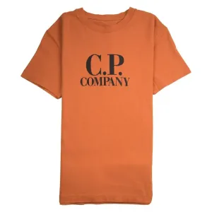C.p Company Boys Logo Tshirt Orange - 12Y ORANGE