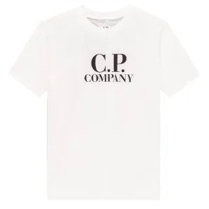 C.p Company Boys Logo Tshirt White - 10Y WHITE