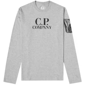 C.P Company Boys Photo Print T-shirt Grey Melange - 8Y GREY