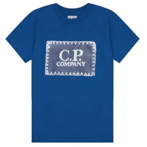C.P Company  Boys Total Eclipse Logo T-shirt Blue - 14Y BLUE
