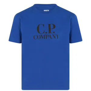 C.P Company Kids Logo Print T-shirt Blue - 12Y BLUE