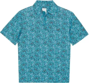 Callaway Boys All Over Golf Printed Polo River Blue L