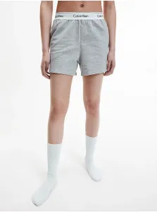 Light Grey Womens Sleeping Shorts Calvin Klein Underwear - Ladies #1037933
