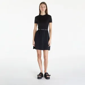 Calvin Klein Jeans Logo Elastic Short Sleeve Dress Black #3127917