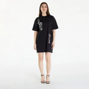 Calvin Klein Jeans Multi Placement Logo Dress Black #3091059