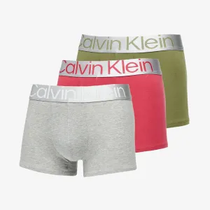 Calvin Klein Reconsidered Steel Cotton Trunk 3-Pack Olive Branch/ Grey Heather/ Red Bud #3002601