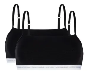 Calvin Klein 2 PACK - Reggiseno da donna CK One Bralette QF6040E-001 Black/Black S