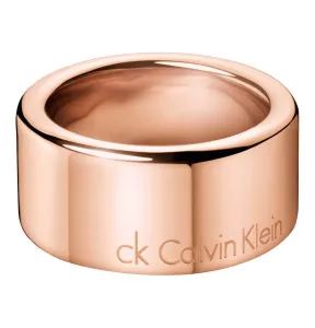 Calvin Klein Anello placcato in oro rosa Hook Large KJ06PR10020 49 mm