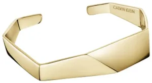 Calvin Klein Bracciale aperto placcato oro Origami KJATJF10010 XS (5,4 x 4,3 cm)