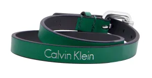 Calvin Klein Bracciale doppio in pelle verde Adventure KJ5NGB79010 38 cm - S