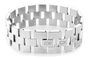 Calvin Klein Bracciale massiccio in acciaio Geometric 35000243