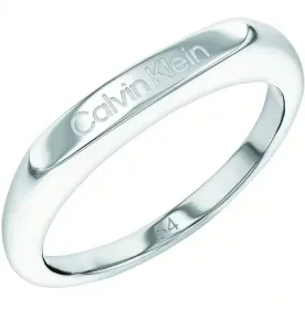 Calvin Klein Elegante anello in acciaio Faceted 35000187 52 mm