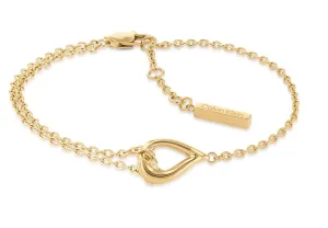 Calvin Klein Elegante bracciale placcato in oro Sculptured Drops 35000077