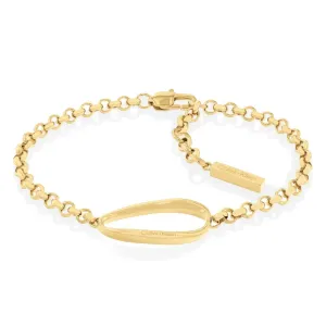Calvin Klein Elegante bracciale placcato oro da donna Sculptural 35000358