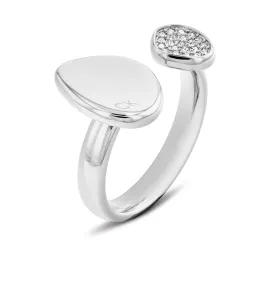 Calvin Klein Elegante anello in acciaio con cristalli Fascinate 35000319 54 mm