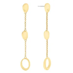 Calvin Klein Eleganti orecchini pendenti placcati oro 35000361