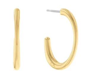 Calvin Klein Eleganti orecchini placcati in oro Sculptural 35000347