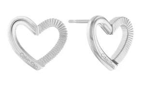 Calvin Klein Incantevoli orecchini in acciaio Cuori Minimalist Hearts 35000390