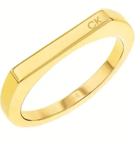 Calvin Klein Intramontabile anello placcato oro Faceted 35000188 52 mm