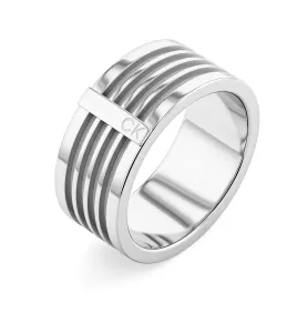 Calvin Klein Moderno anello da uomo in acciaio Minimal 35000317 60 mm