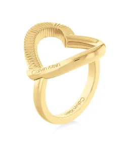Calvin Klein Romantico anello placcato oro Heart 35000438 54 mm