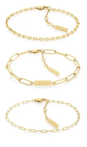 Calvin Klein Set bracciale placcato oro decente Defiant 35000435