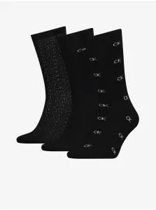 Set of three pairs of black men's patterned socks Calvin Klein - Men