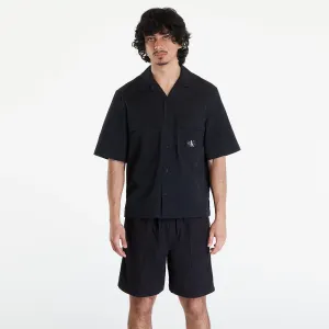 Calvin Klein Jeans Seersucker Short Sleeve Shirt Black #3143067
