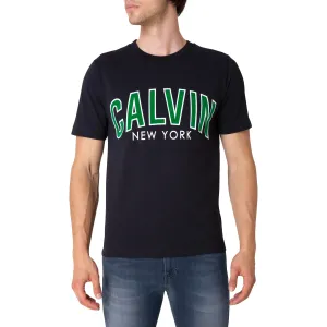 Calvin Klein T-shirt Eo/ Calvin Curved Ss, Beh - Men's #901046