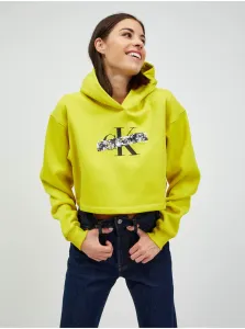 Yellow Women's Shortened Hoodie Calvin Klein Jeans - Women