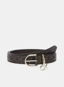 Dark brown women's patterned belt Calvin Klein Jeans - Ladies #925662