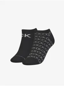 Calvin Klein Set of two pairs of women's patterned socks in black Calvin K - Ladies