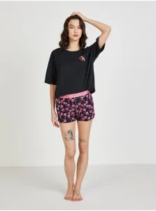 Pink and Black Calvin Klein Underwear Women's Patterned Pajamas - Women