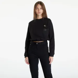 Calvin Klein Jeans Satin Boxes Crewneck Sweatshirt Black #3136878
