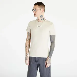 Calvin Klein Jeans Transparent Stripe S/S T-Shirt Beige #1081391