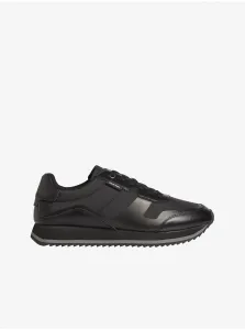 Black Men's Leather Sneakers Calvin Klein - Men's #901403