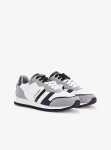 Calvin Klein Grey-White Mens Sneakers - Men #112333