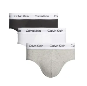 Set of three classic fit briefs in white, grey and black Calvin Klein Underwear #500208