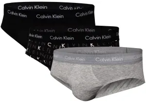 Slip da uomo Calvin Klein Calvin_Klein_3Pack_Briefs_U2661G_YKS_Black/Grey #936917
