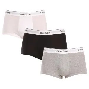 Calvin Klein Modern Cotton Stretch Low Rise Trunk 3-Pack Black/ White/ Grey Heather #2783712