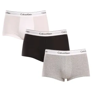 Calvin Klein Modern Cotton Stretch Low Rise Trunk 3-Pack Black/ White/ Grey Heather #2783714