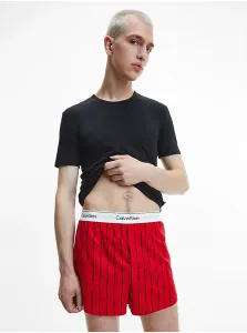 Calvin Klein Men's T-shirt and Shorts Set in Black and Red Calvin - Men's #896229